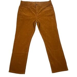 St John's Bay Womens 20 Brown Corduroy Straight Leg Stretch Pants Plus Size EUC